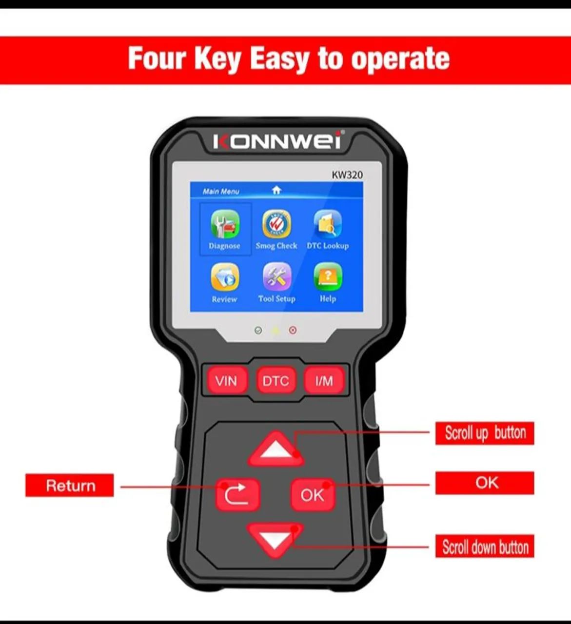 Scanner Automotivo KONNWEI KW320 - Leitura de Códigos - Foto 4