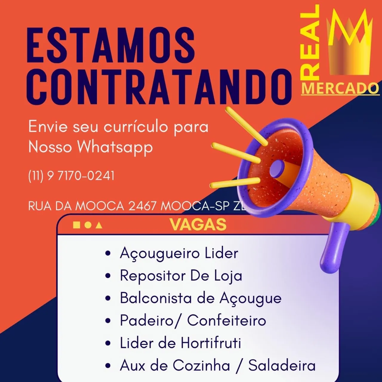 SALÁRIO ACIMA DA MEDIA , VAGA DE EMPREGO