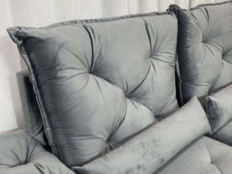 Sofá Retrátil Reclinável 2 Lugares 200cm Veludo Cinza - Foto 3