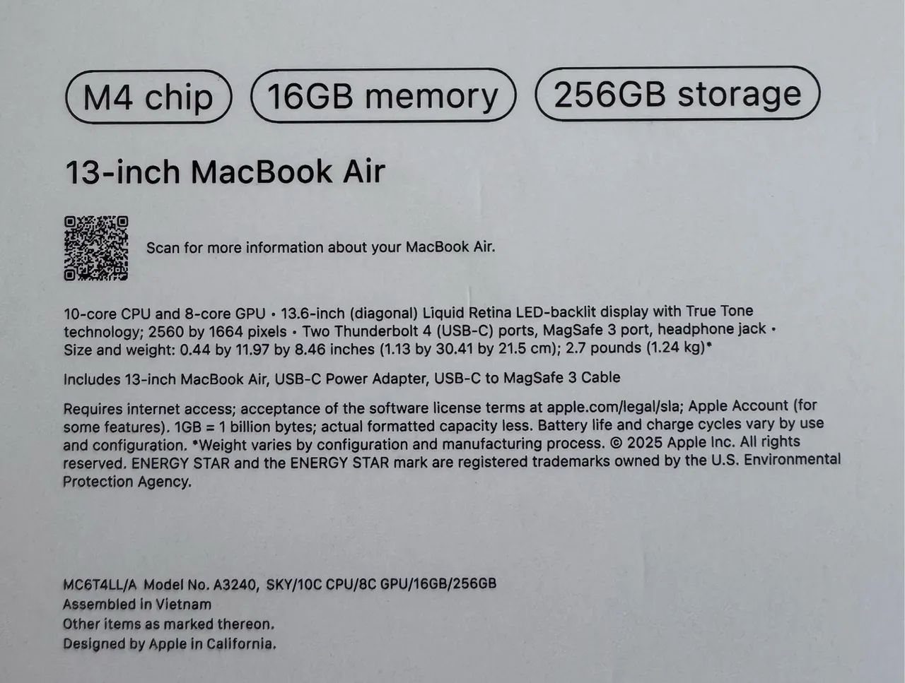 MacBook Air M4 256gb SSD 16gb de RAM 13 polegadas - Lançamento 2025 - Foto 3