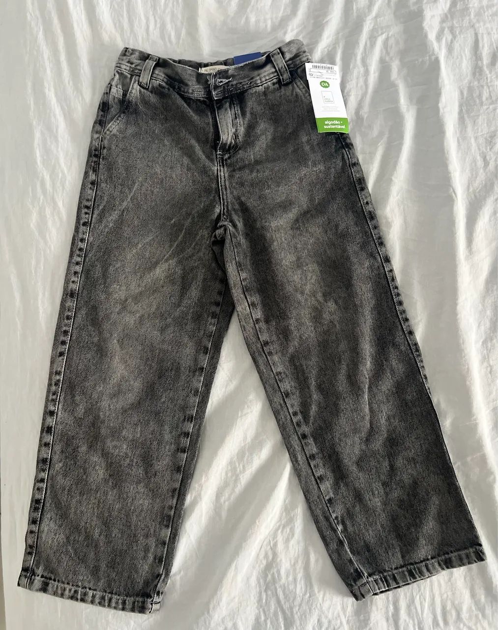 Calça Jeans Infantil - Preto Estonado - 10  NOVA