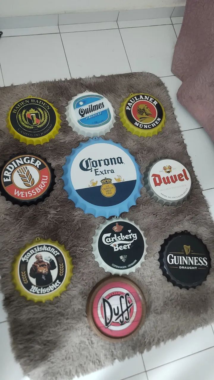 Tampas decorativas cervejas especiais 