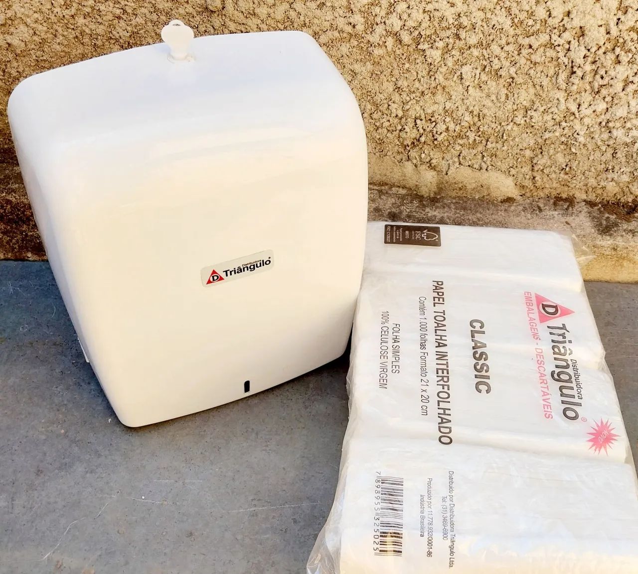 Porta papel triângulo novo com pacote lacrado lacrado