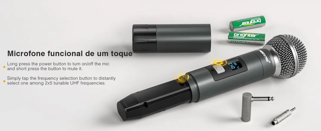 Sistema de microfone sem fio portátil digital duplo  PDP-2-2H Phenyx Pro - Foto 2