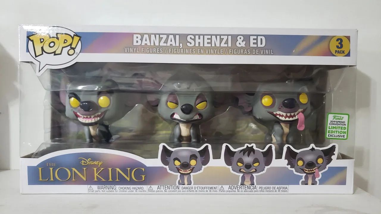 Funko pop O Rei Leão - Banzai, Snenzi e Ed 3 Pack 