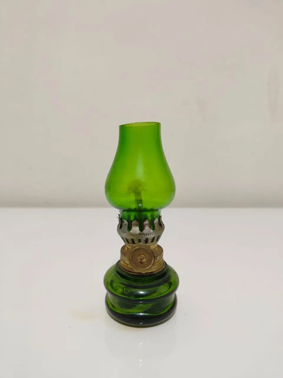 Lampião Lamparina Em Vidro Com Tulipa Em Vidro Uso Decoração 10 cm