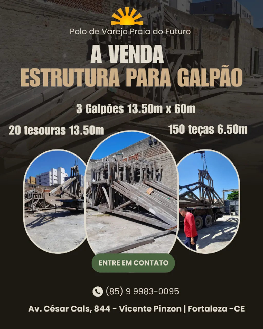 ?ESTRUTURA PARA GALPÃO EM MAÇARANDUBA À VENDA!?