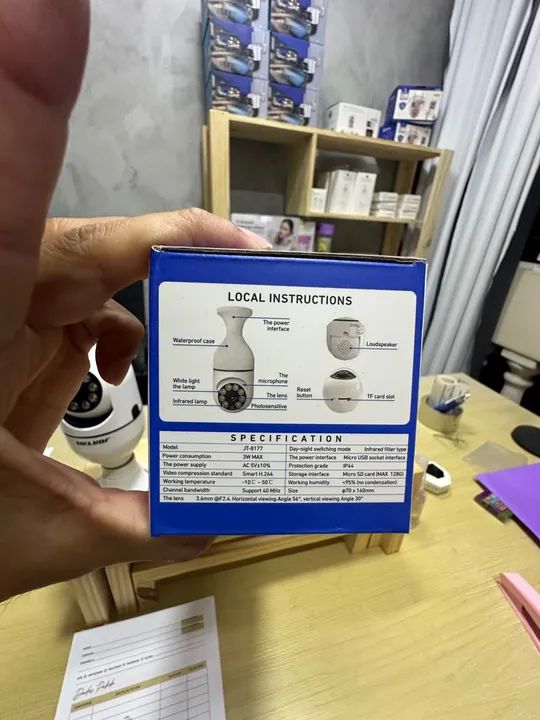 Câmera lâmpada de Segurança Wifi Inteligente JORTAN - Foto 6