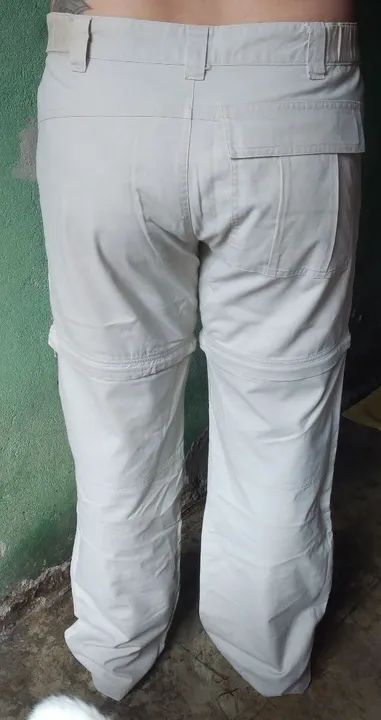 Calça  de sarja com zíper - Foto 2