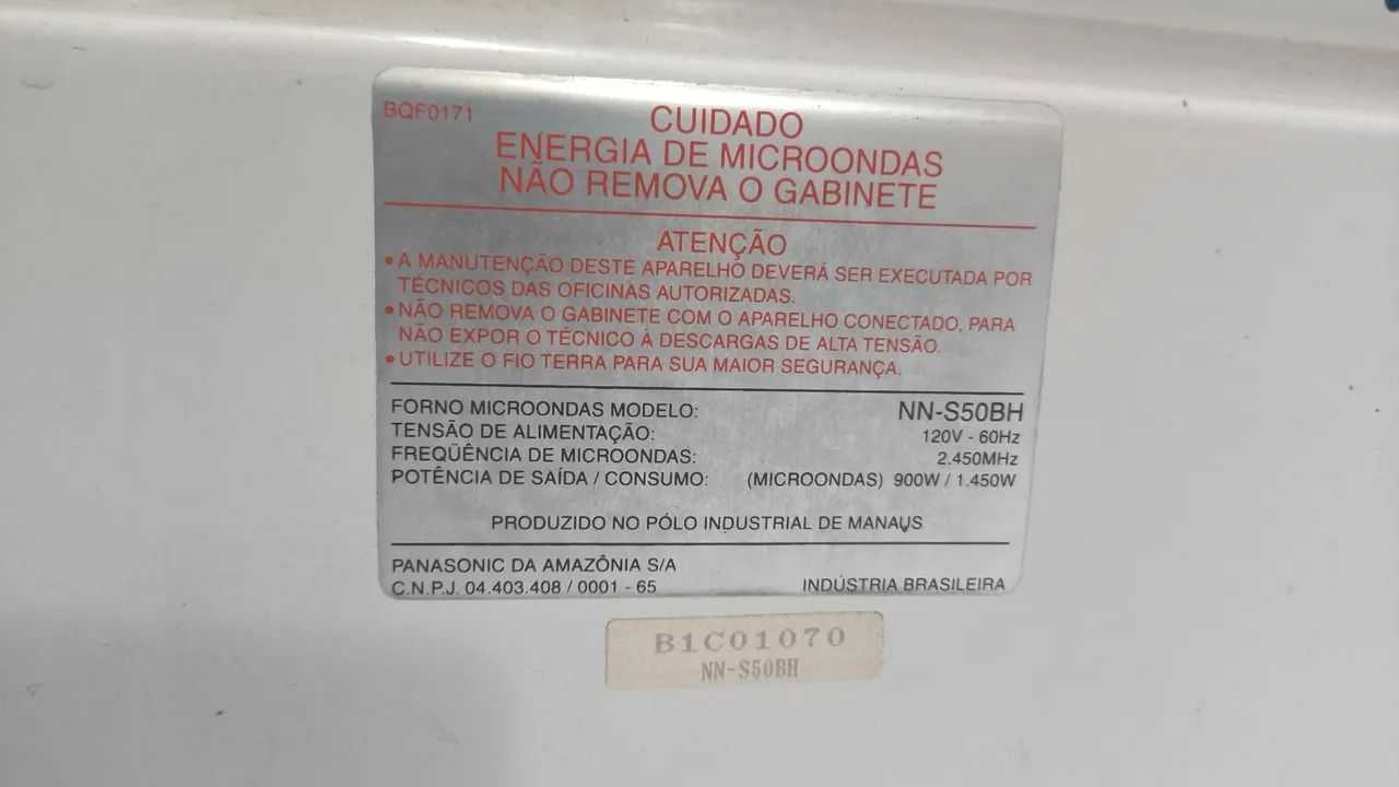 Micro-ondas Panasonic 900W - Funcionando Perfeitamente - Foto 4