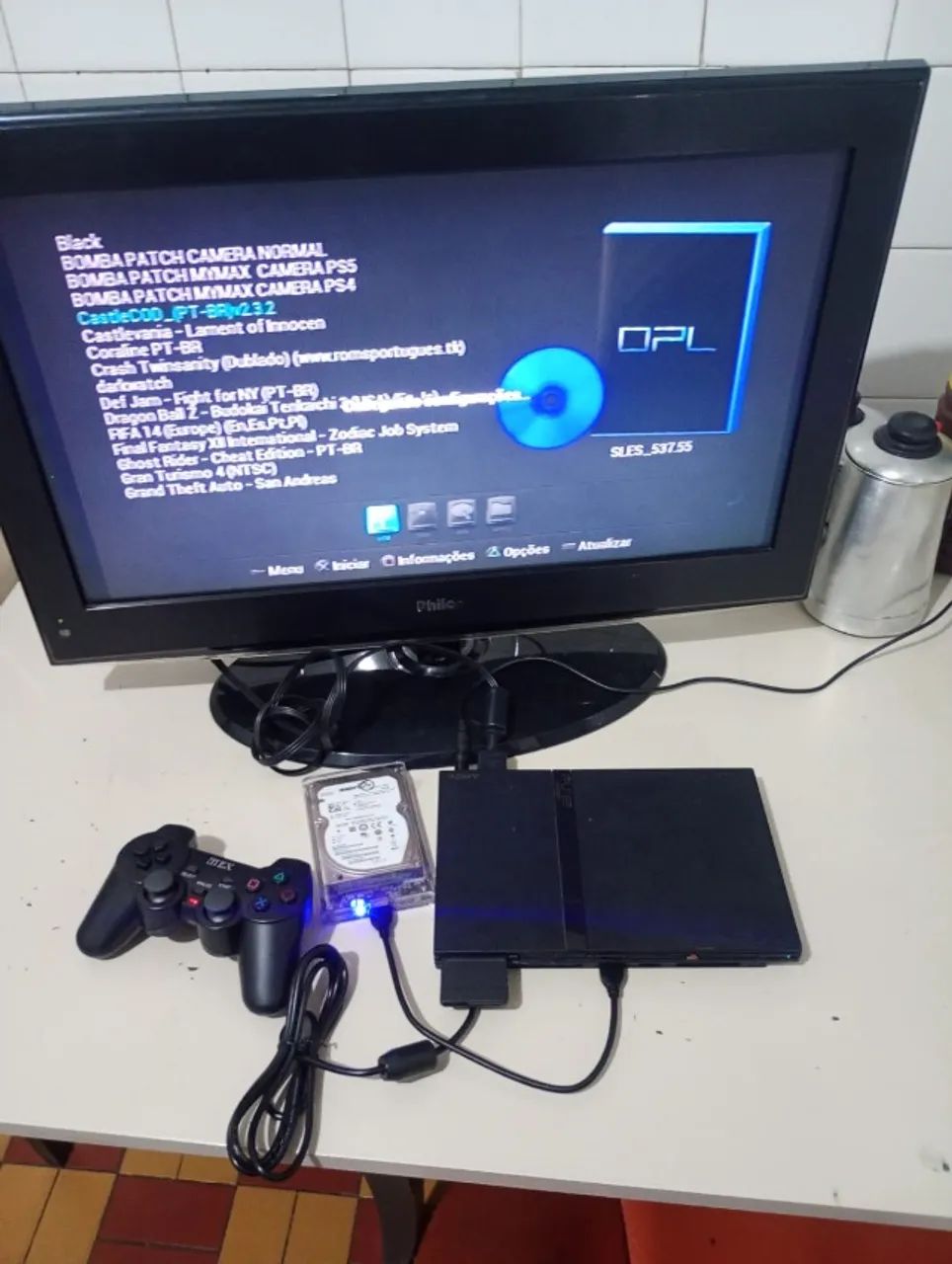 PS2 Slim Completo com HD 250GB - Foto 3