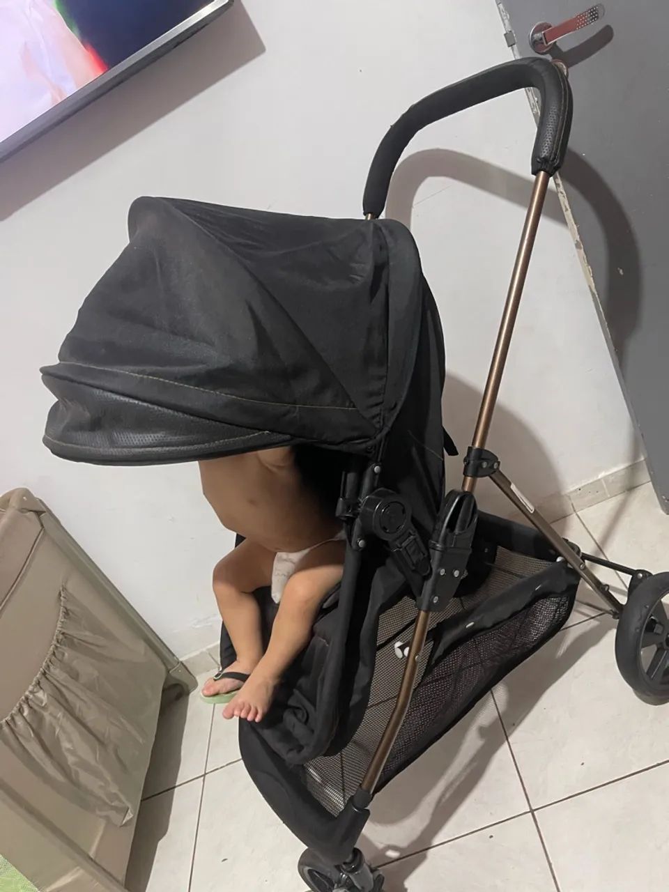 Carrinho Galzerano com bebê conforto  - Foto 4