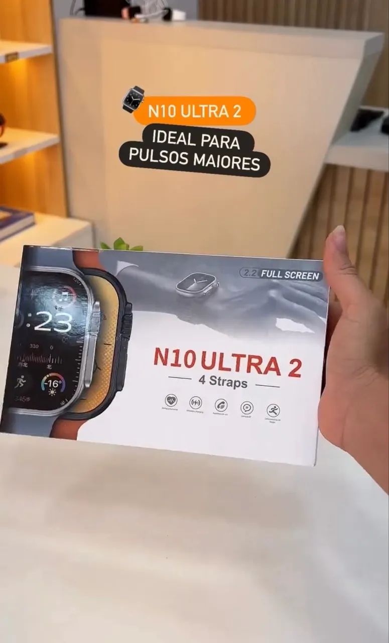 Smartwatch N10 ultra + 4 pulseiras