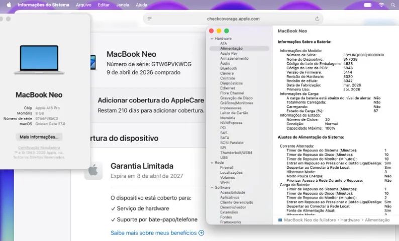 MacBook Neo 512GB 8GB Silver SEMINOVO 100% - Foto 3