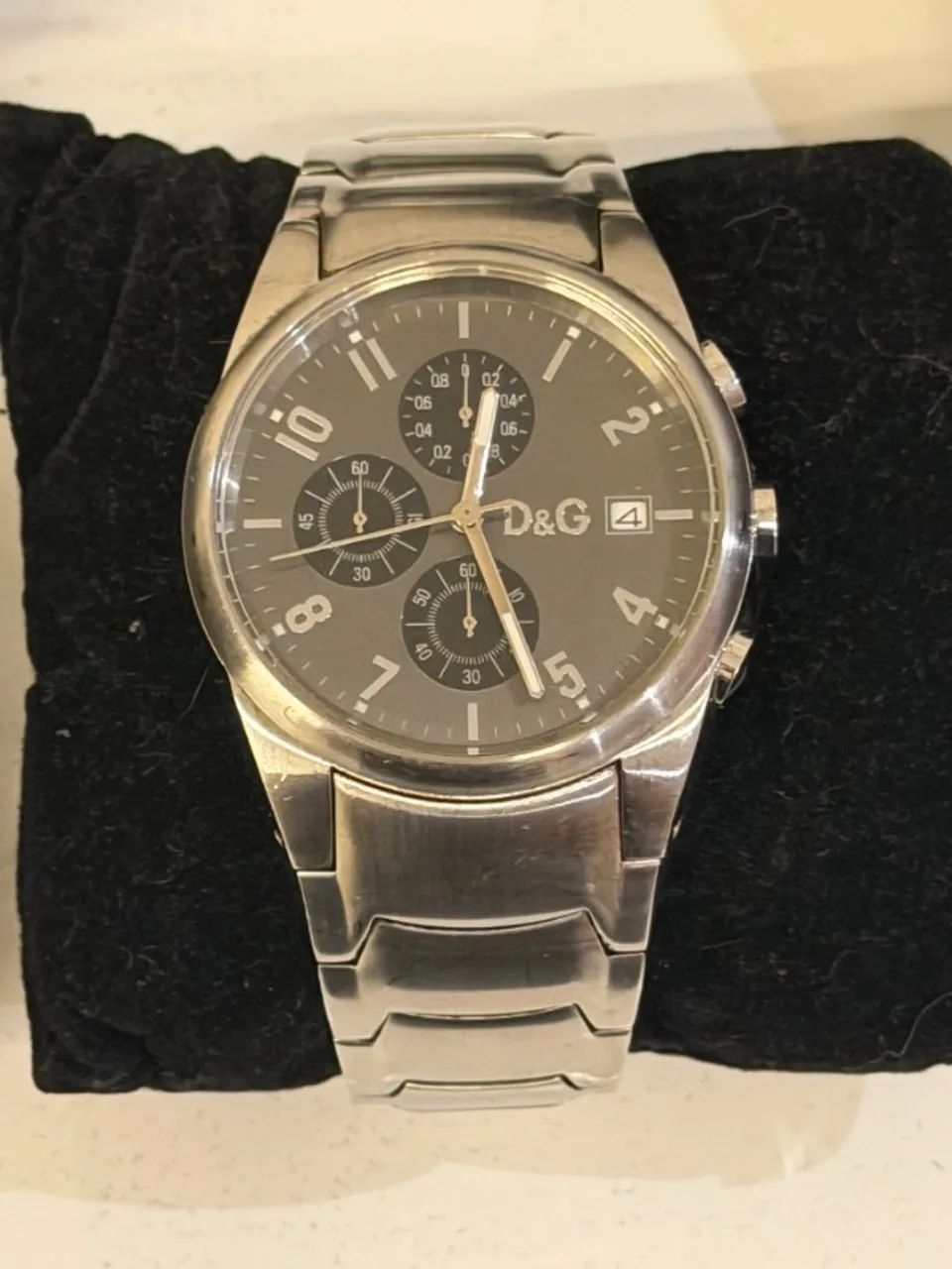 Relógio D&G Dolce & Gabbana Time Cronógrafo Aço Inox Original - Foto 2