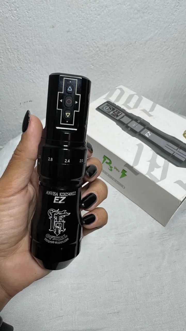 Kit Completo para Tatuagem - EZ P3 Pro + 40 Cartuchos + 7 Peles - Foto 5