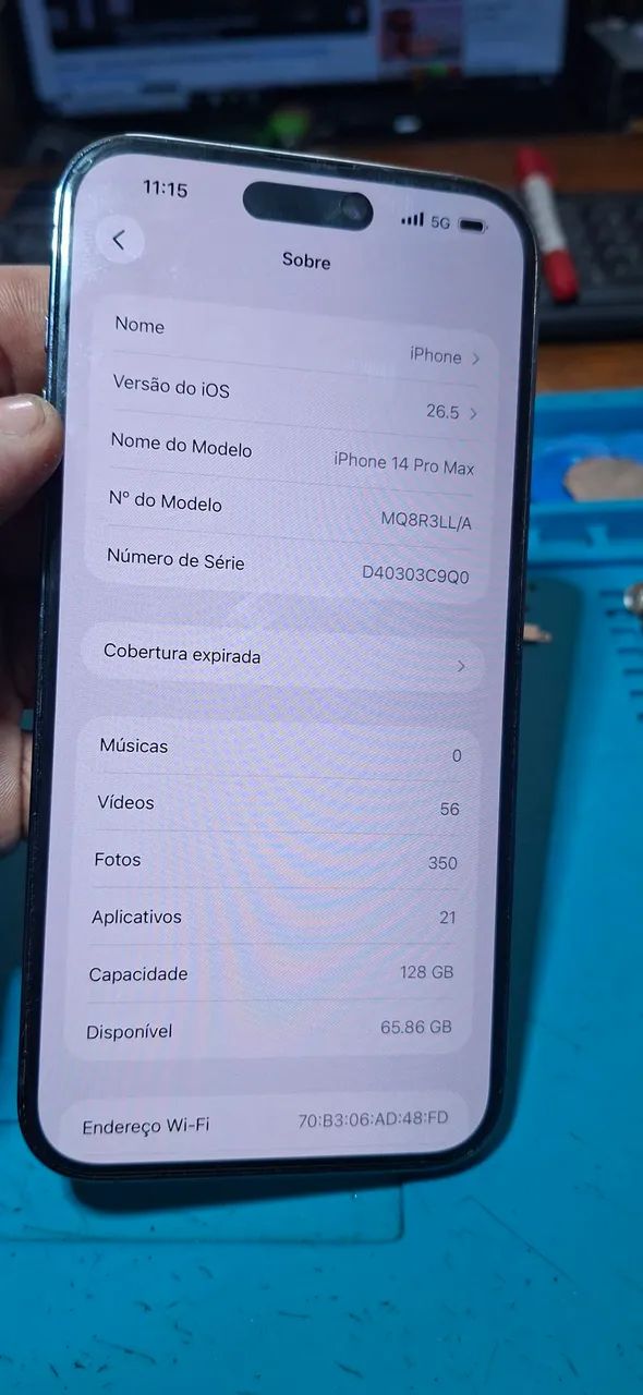 Vendo iPhone 14 pro Max 128 82% roxo impecável  - Foto 2