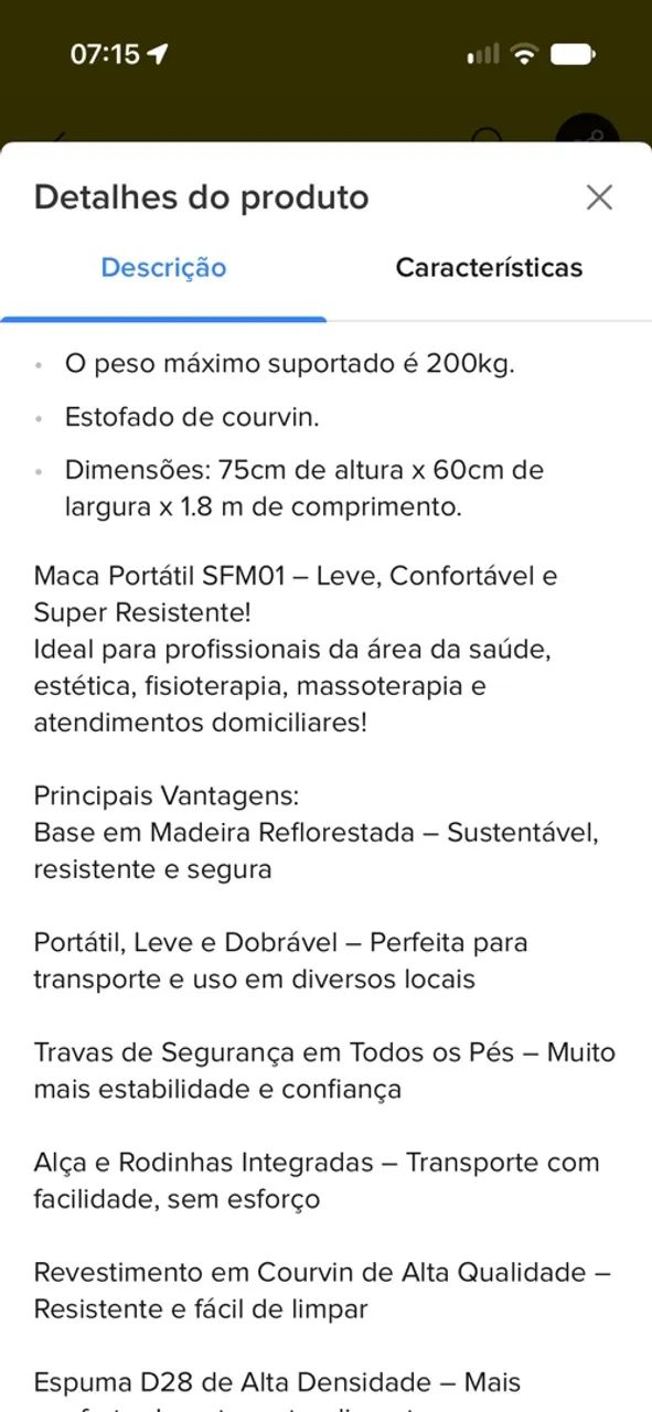 Maca dobrável 