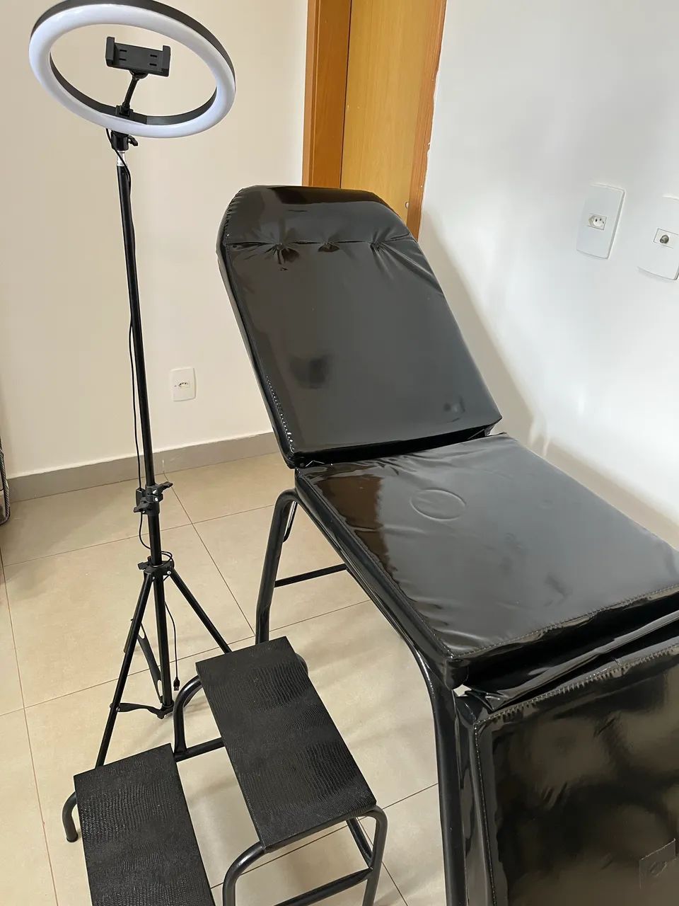 Kit Estética Completo: Maca, Escada de 2 Degraus e Ring Light - Foto 4