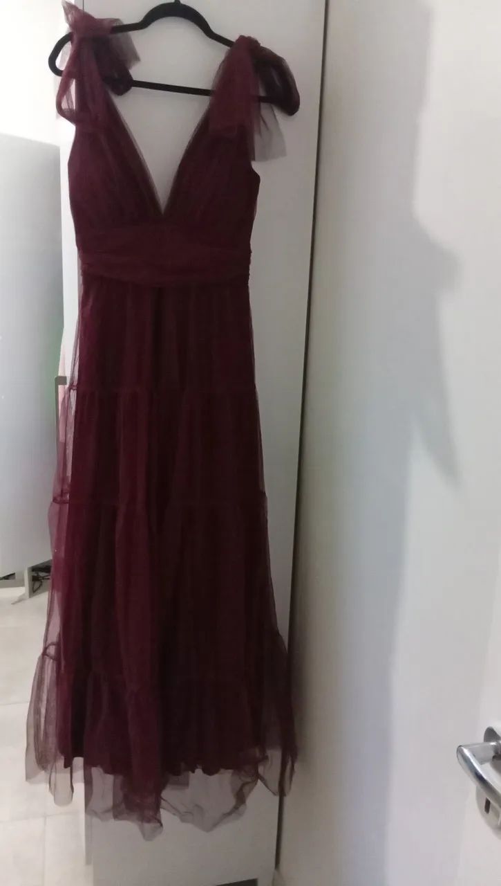 Vestido marsala de festa - Foto 2