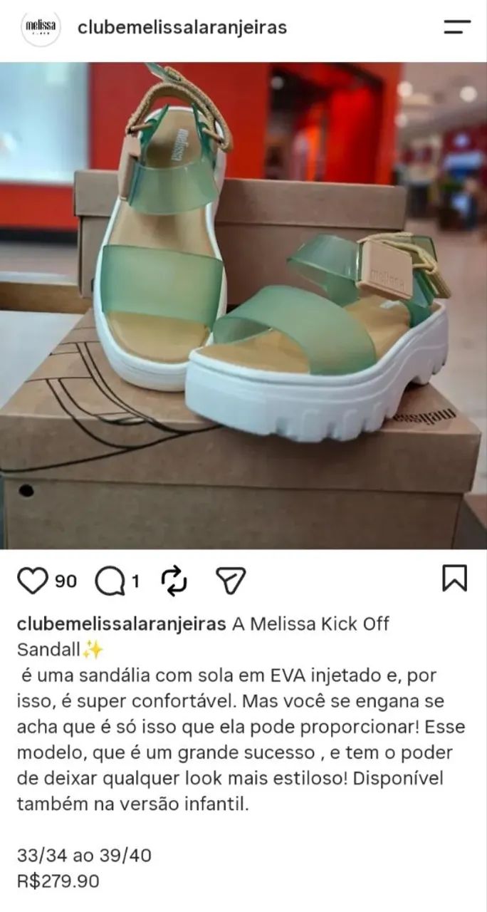 Melissa sandália