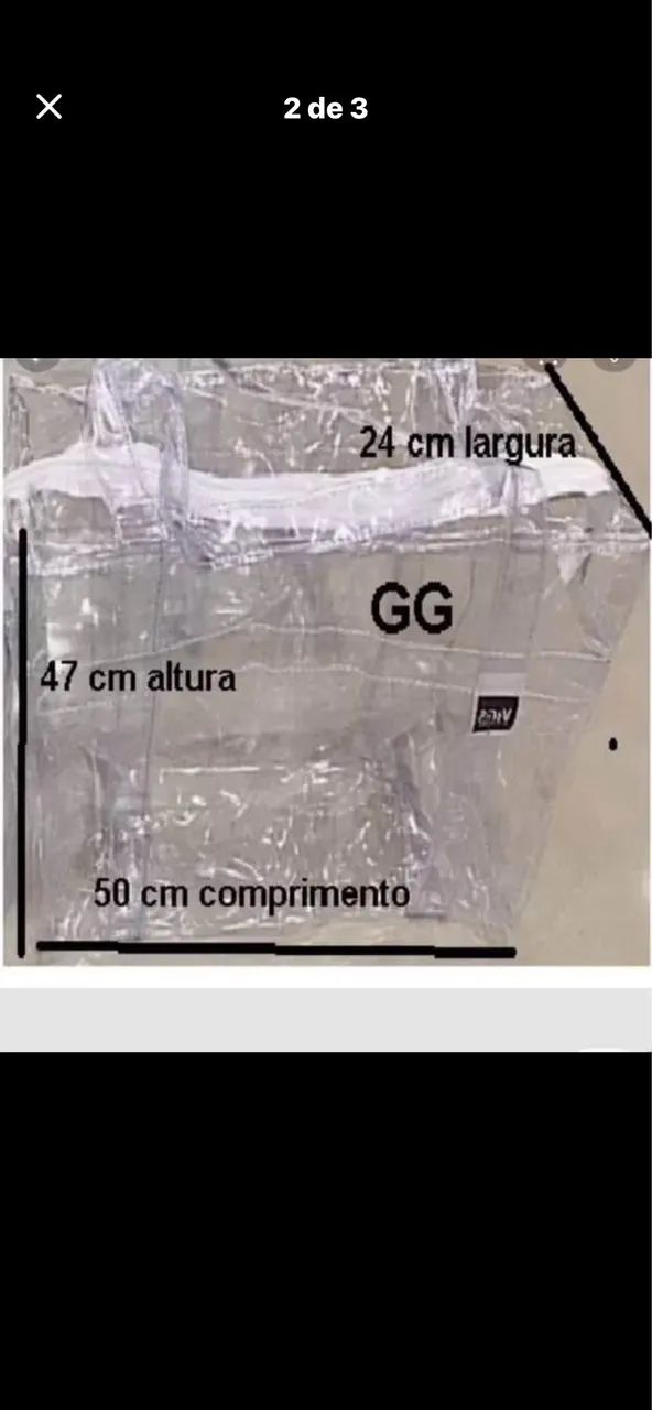 Bolsa transparente GG - Foto 2