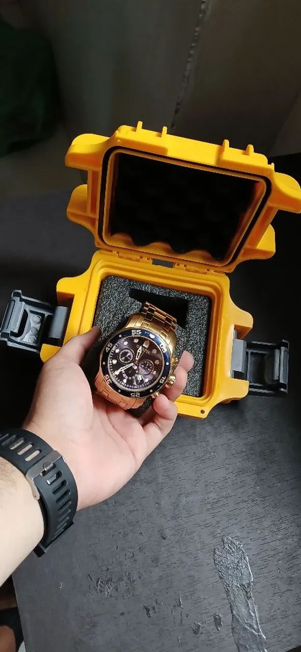 Relógio masculino INVICTA Pro Diver 0073 dourado - Acessórios