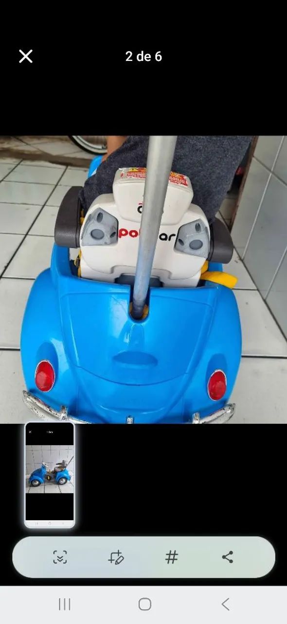 Fusca infantil de pedal - Foto 4