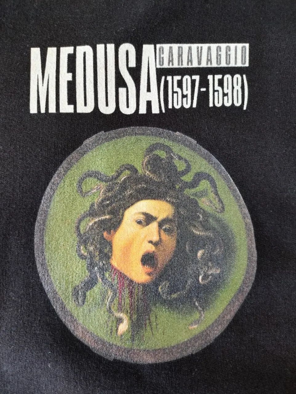 Moletom cropped Medusa de Caravaggio