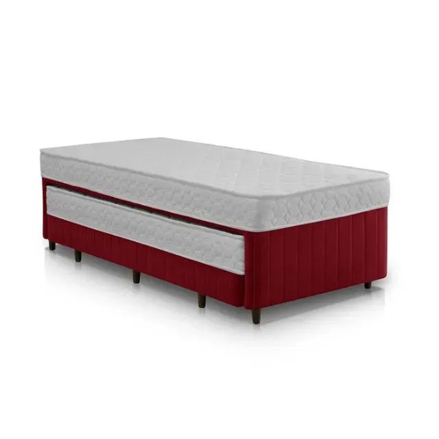 Cama Auxiliar Solteiro no Vermelho Nova - Fácil de Guardar  - Foto 2