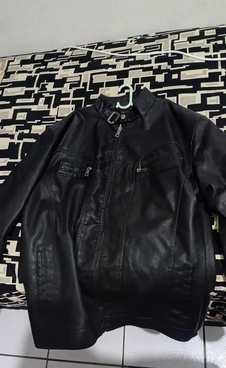 Jaqueta de couro/couvin masculina clássica 