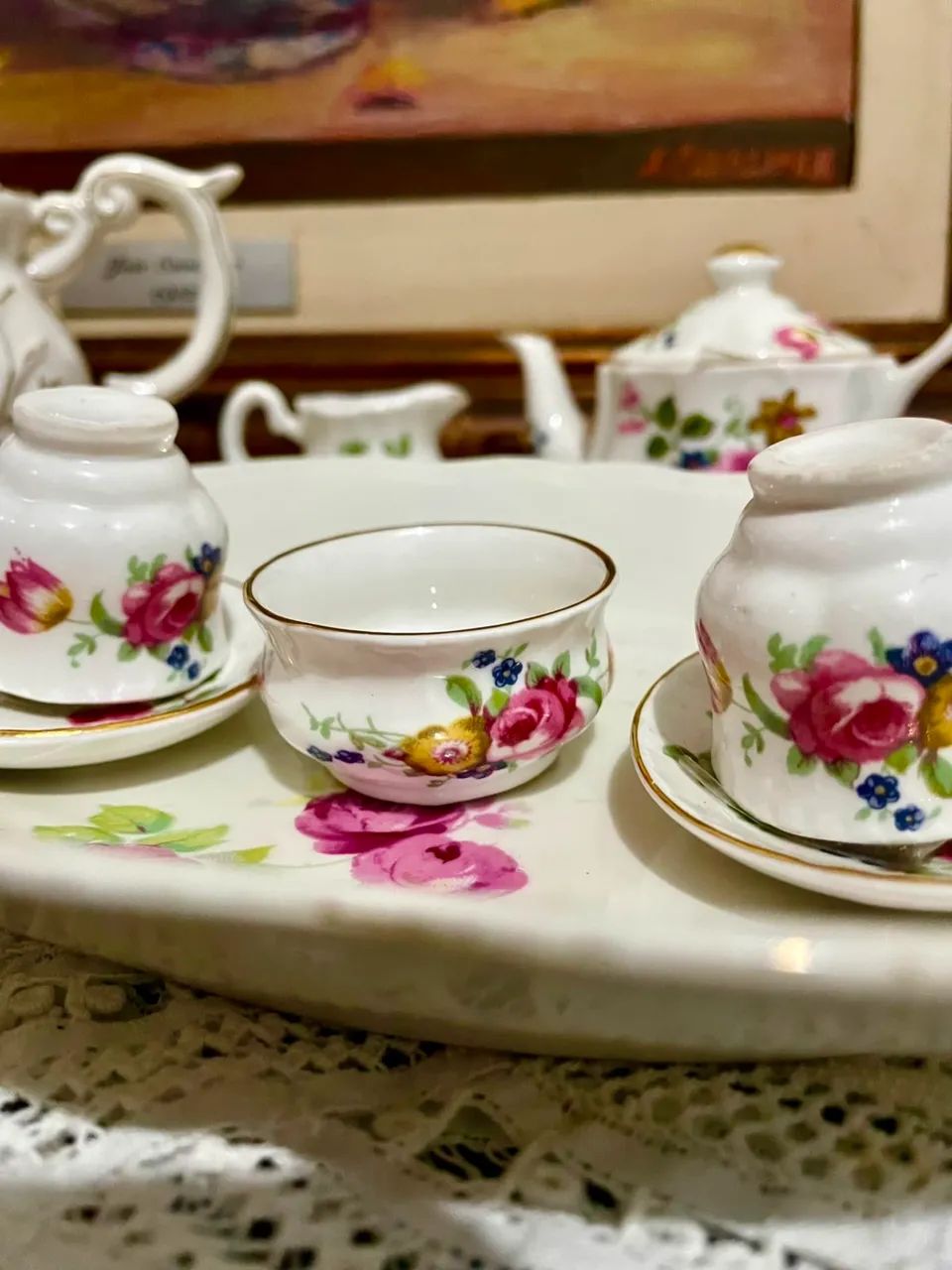 CONJUNTO MINIATURA CHÁ/CAFÉ ALEMÃO SELADO E NUMERADO VINTAGE  - Foto 2