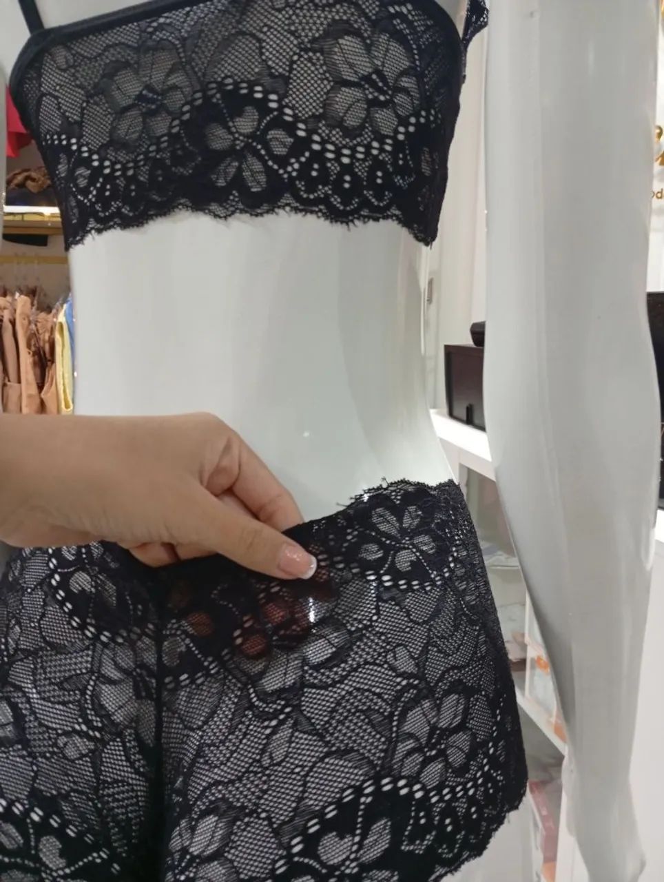 Lingerie em Renda premium Poliamida Espera Marido  - Foto 5