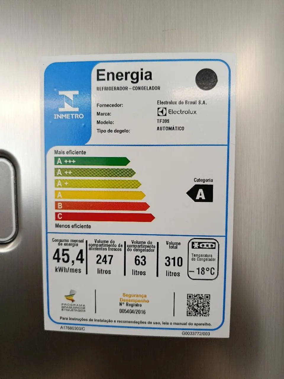 Geladeira electrolux TF39s - Foto 2