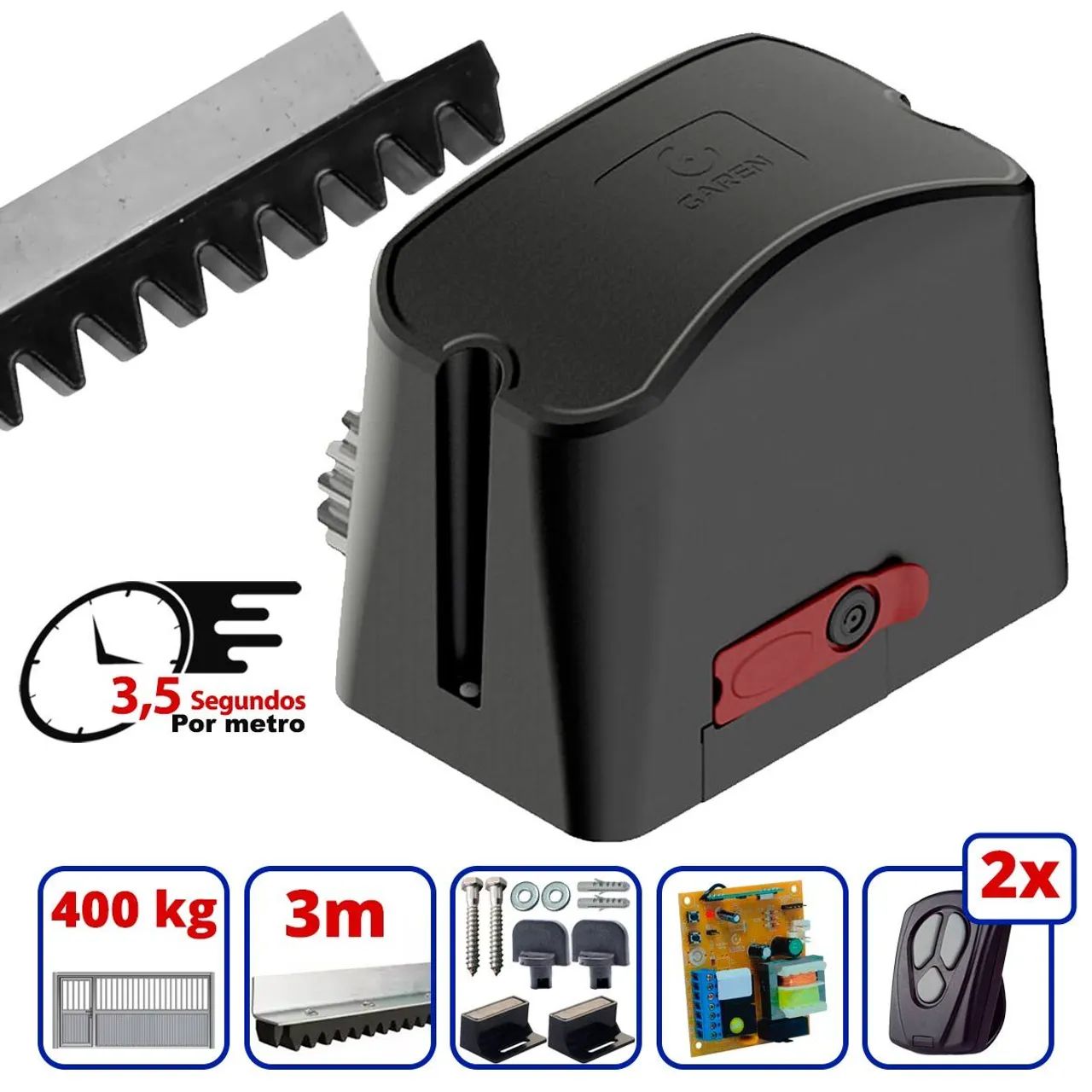 Kit motor SEG/ Garen portões leves - Foto 6