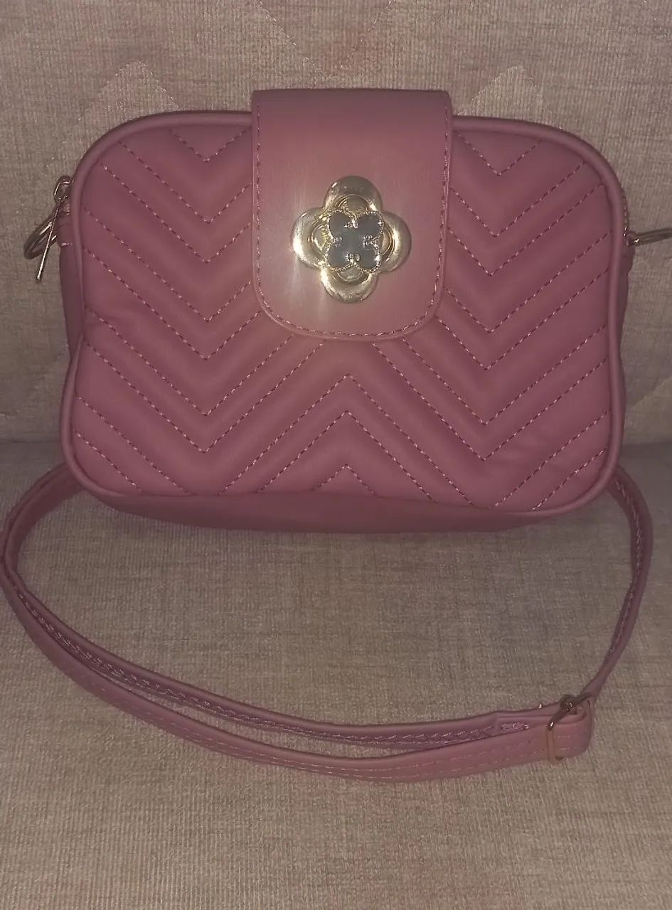 Bolsa Feminina de Ombro Rosa - Foto 4