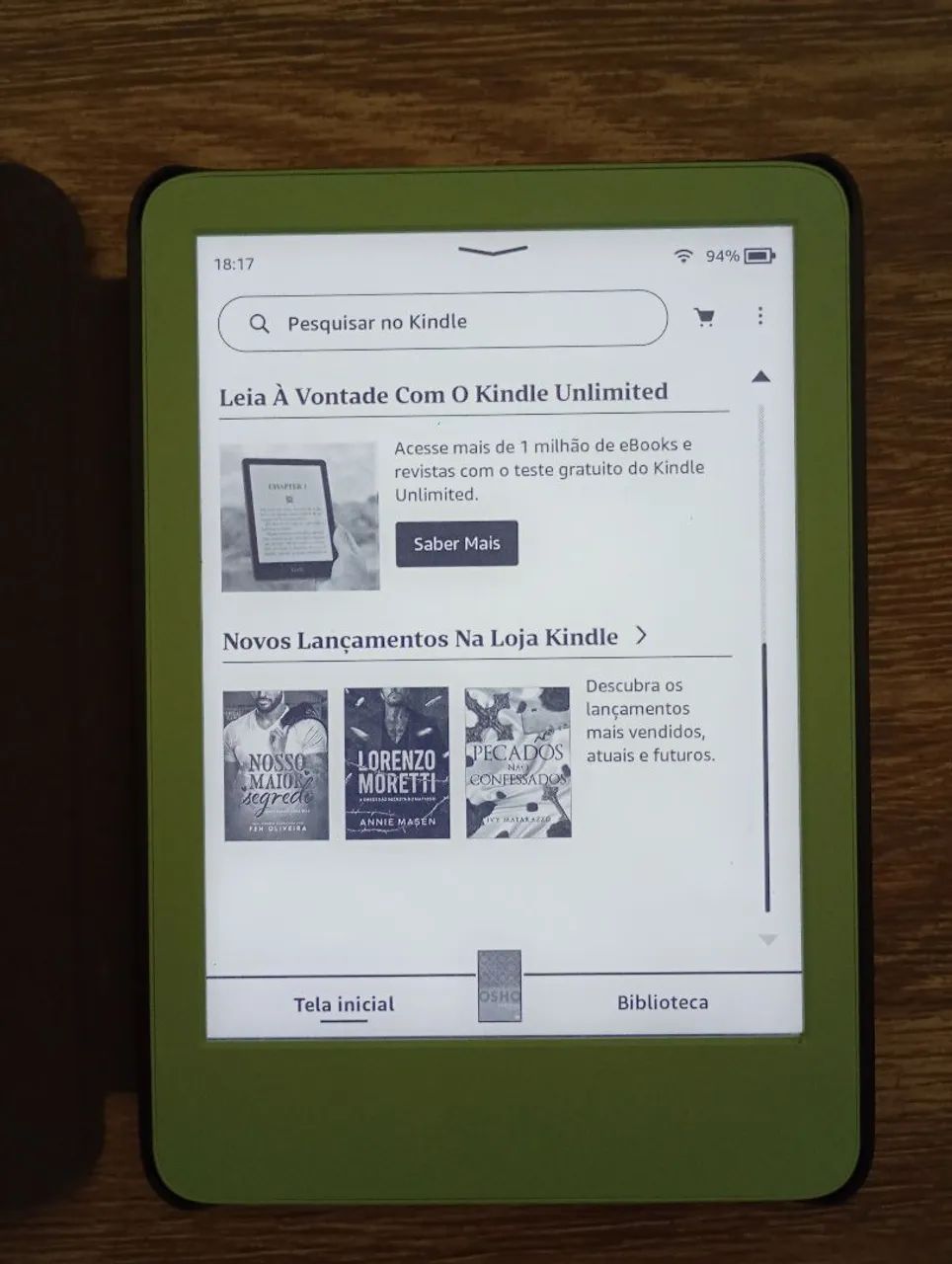 KINDLE 11TH NOVO VERDE MATCHA!