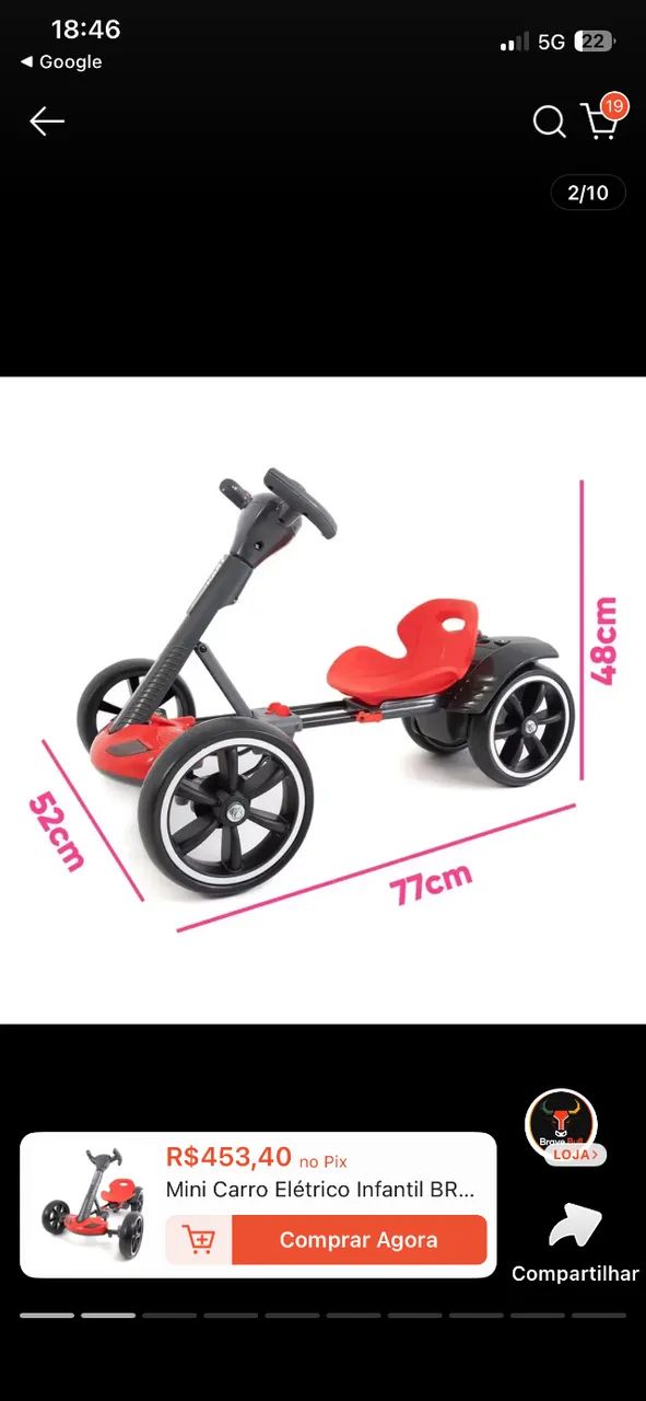 Carro Eletrico infantil - Foto 2