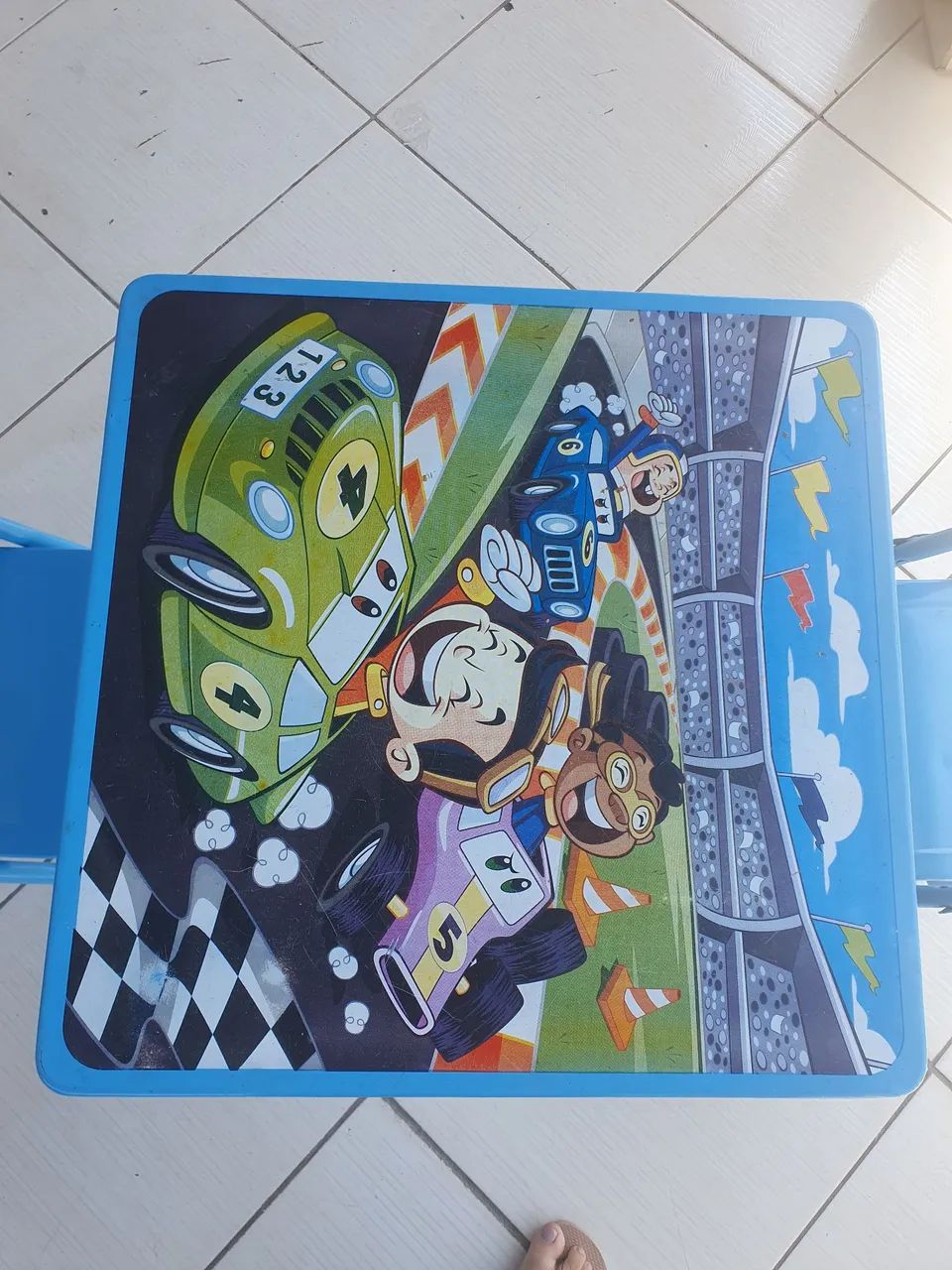 Mesa infantil com 2 cadeiras azul - Foto 3