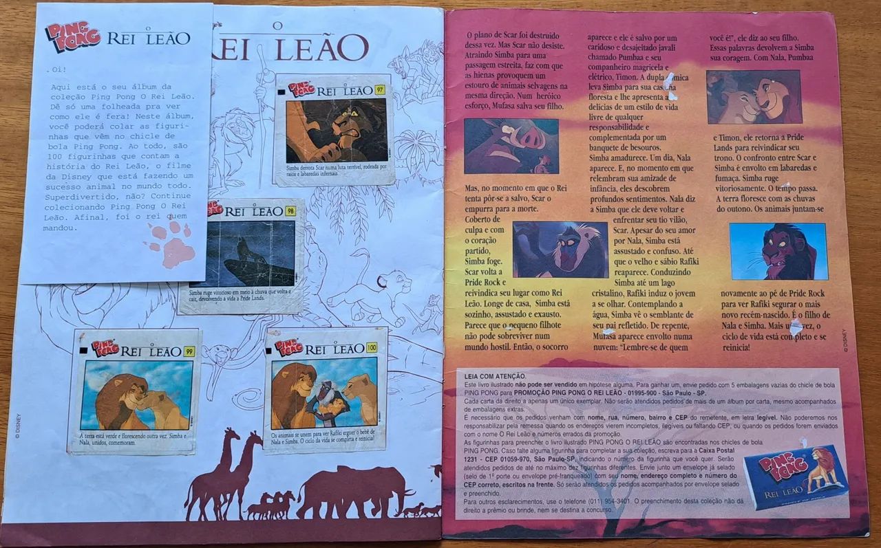 ÁLBUM REI LEÃO ORIGINAL, COMPLETO ANOS 90 - Foto 6