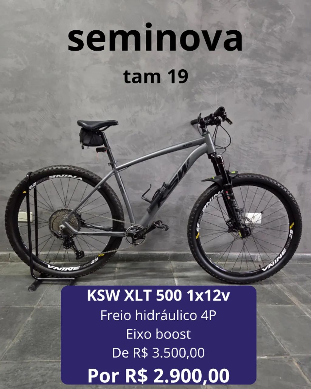 Bicicleta mtb aro 29 KSW XLT 500 12v
