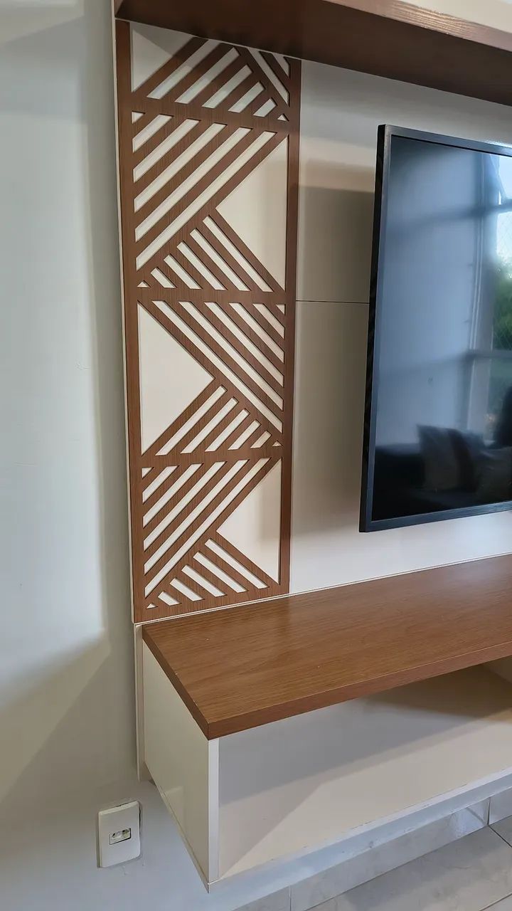 Painel de TV com rack suspenso - Foto 4