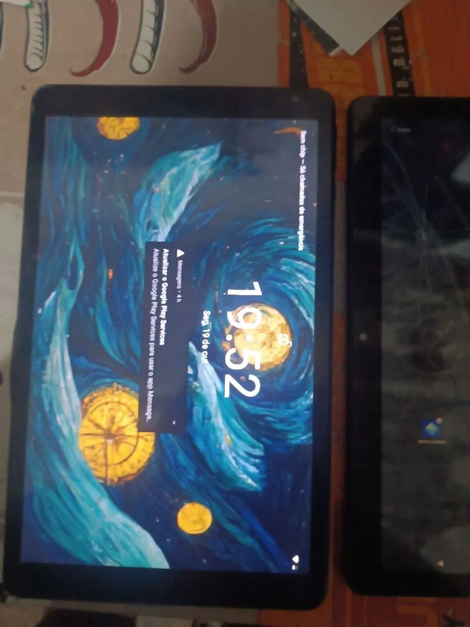 Tablets para concerto na tela