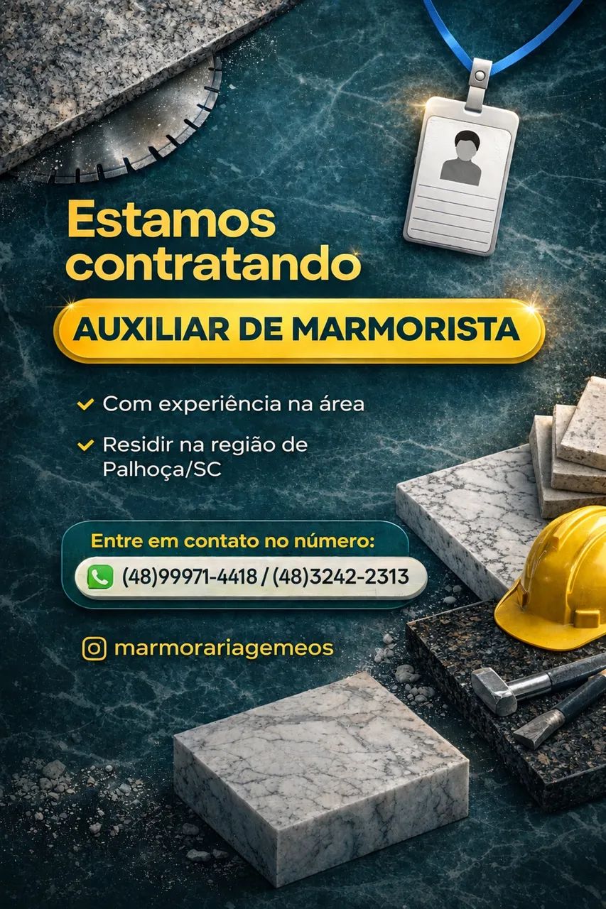 VAGA PARA AUXILIAR DE MARMORISTA - Foto 2