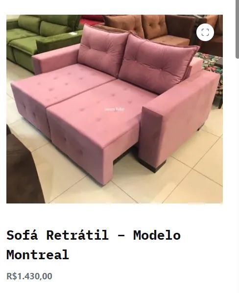 Sofá Retrátil - Modelo Montreal