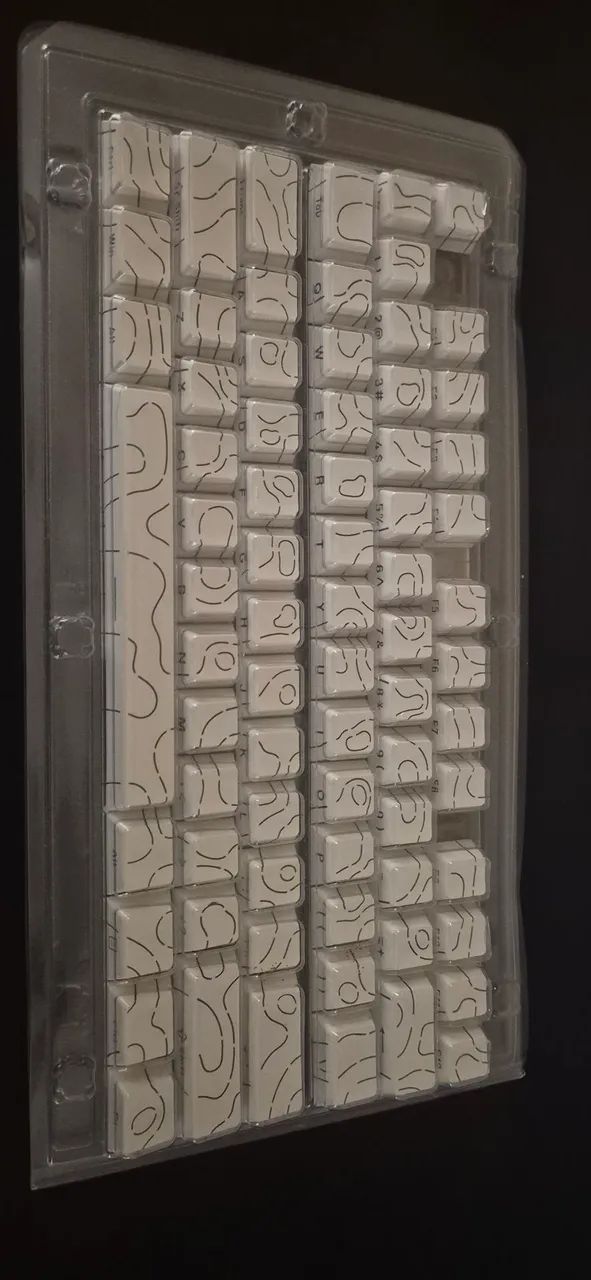 Keycaps topográficas Brancas 