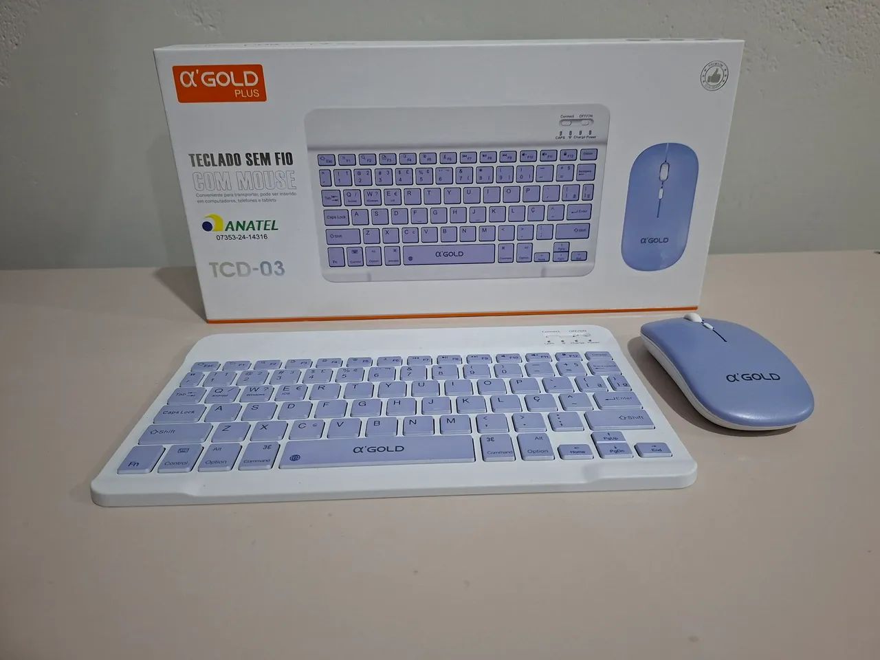 Kit Mini Teclado e Mouse Bluetooth