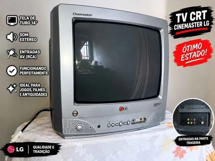 TV CRT LG Cinemaster 14 polegadas. Leia descrição !