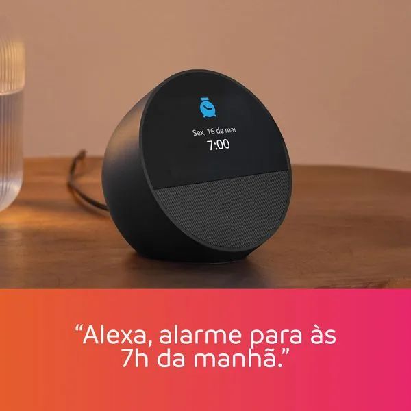 Echo Spot com Alexa (Geração mais recente) Lacrado  - Foto 2