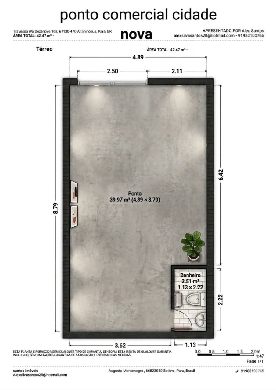 Ponto Comercial de 42m² na Cidade Nova - ao lado do formosa R$ 1.700 - Foto 2